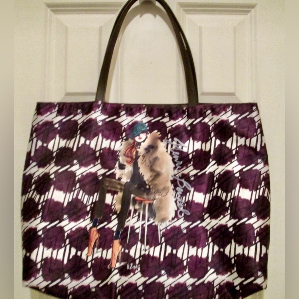 NWOT HENRI BENDEL IZAK TOTE
Purple 18” with brown logo satin interior - Picture 9 of 9